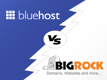 Bigrock versus Bluehost 2023 and 2024 comparison