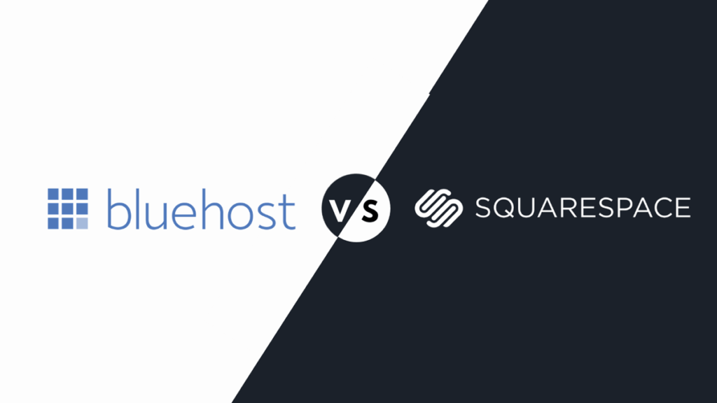 Who's on top in between Bluehost and Squarespace