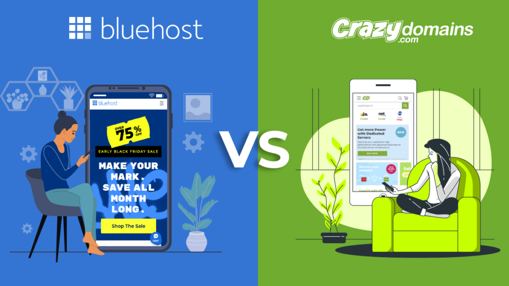 Bluehost and Crazy Domains Easy-to-Use